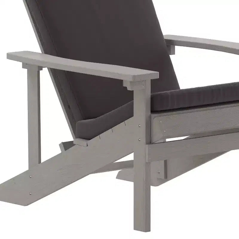 Merrick Lane, set di 2 sedie da patio Adirondack resistenti alle intemperie con schienale a traliccio verticale e cuscini in schiuma comfort