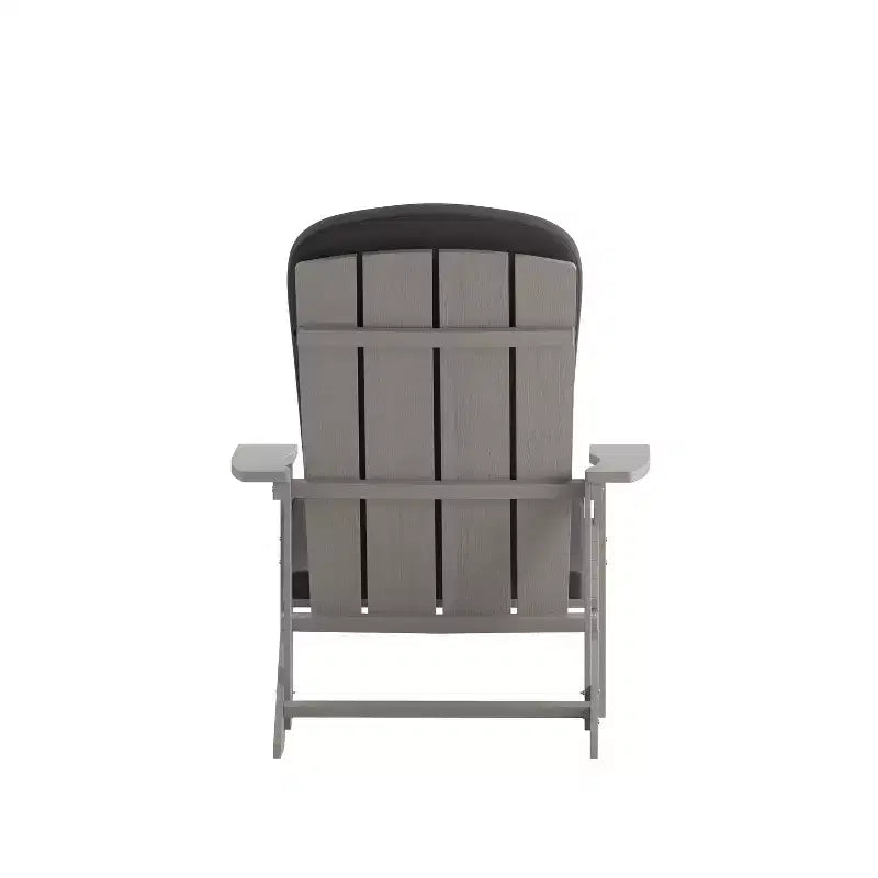 Merrick Lane, set di 2 sedie da patio Adirondack resistenti alle intemperie con schienale a traliccio verticale e cuscini in schiuma comfort