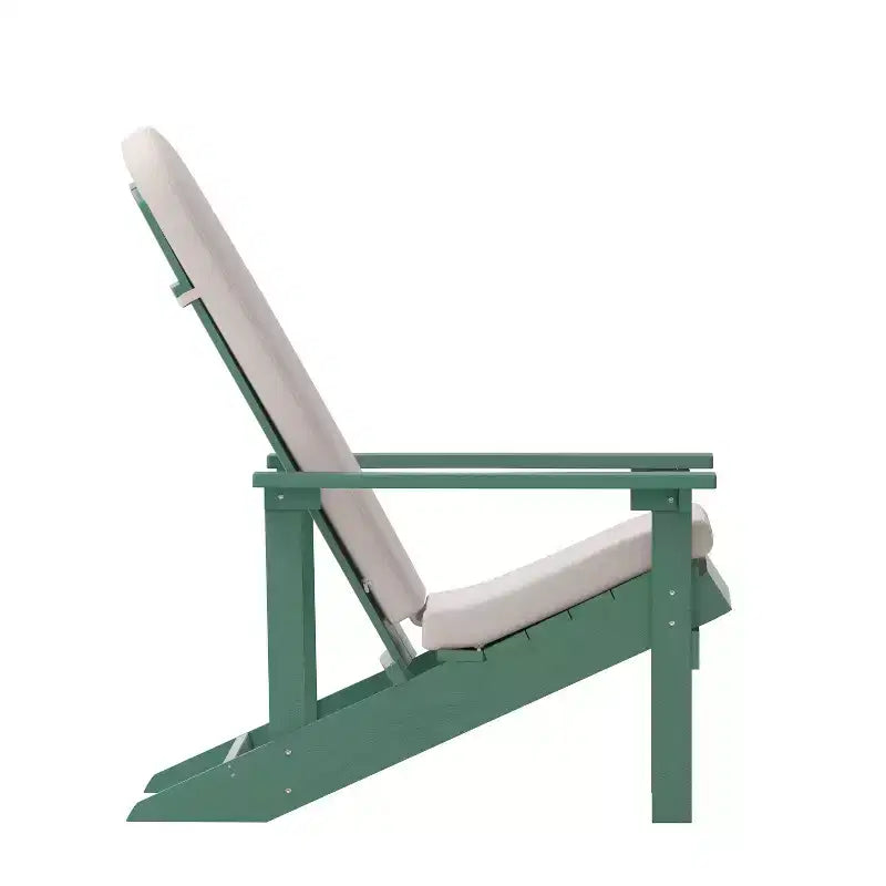 Merrick Lane, set di 2 sedie da patio Adirondack resistenti alle intemperie con schienale a traliccio verticale e cuscini in schiuma comfort