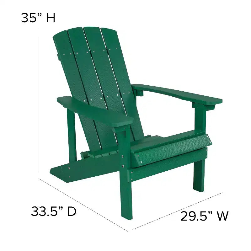 Merrick Lane, set di 2 sedie da patio Adirondack resistenti alle intemperie con schienale a traliccio verticale e cuscini in schiuma comfort