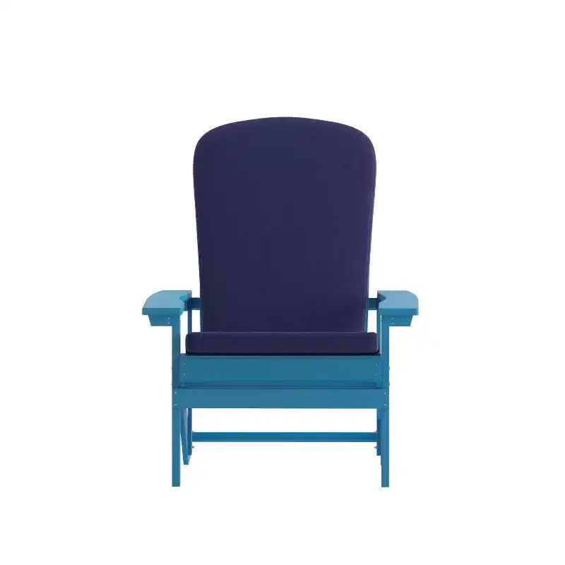 Merrick Lane, set di 2 sedie da patio Adirondack resistenti alle intemperie con schienale a traliccio verticale e cuscini in schiuma comfort
