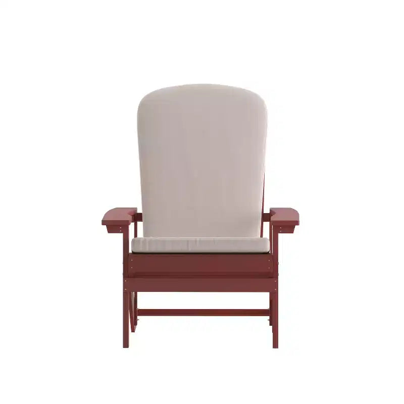 Merrick Lane, set di 2 sedie da patio Adirondack resistenti alle intemperie con schienale a traliccio verticale e cuscini in schiuma comfort