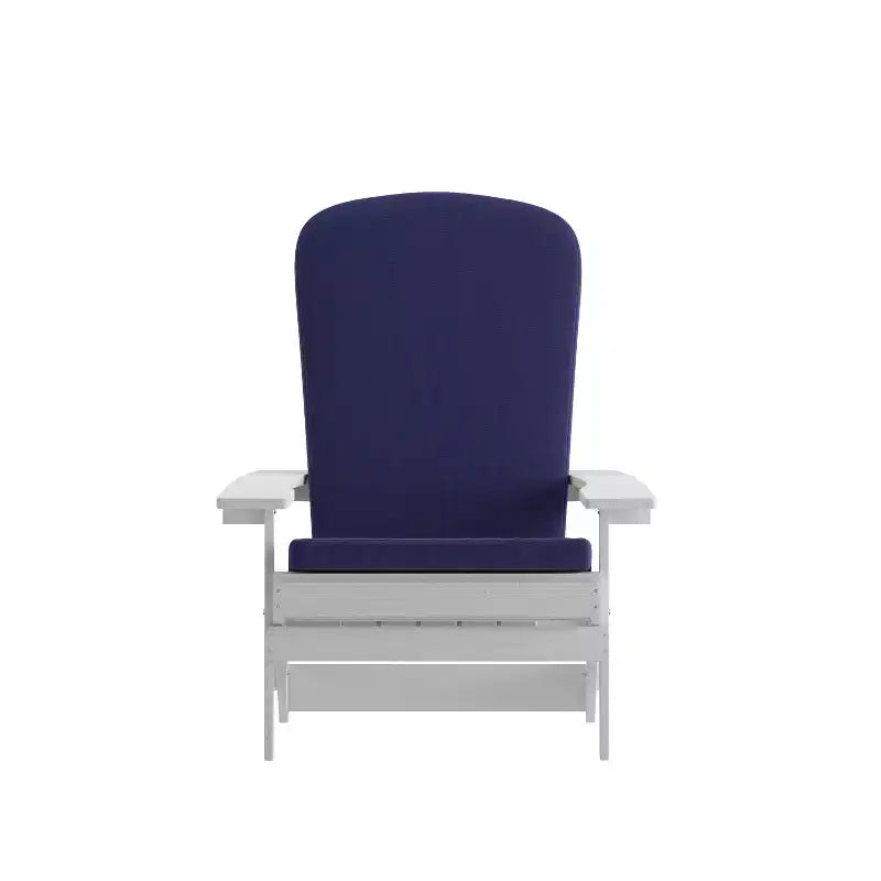 Emma and Oliver Set di due sedie Adirondack pieghevoli in poliresina per tutte le stagioni per uso interno/esterno