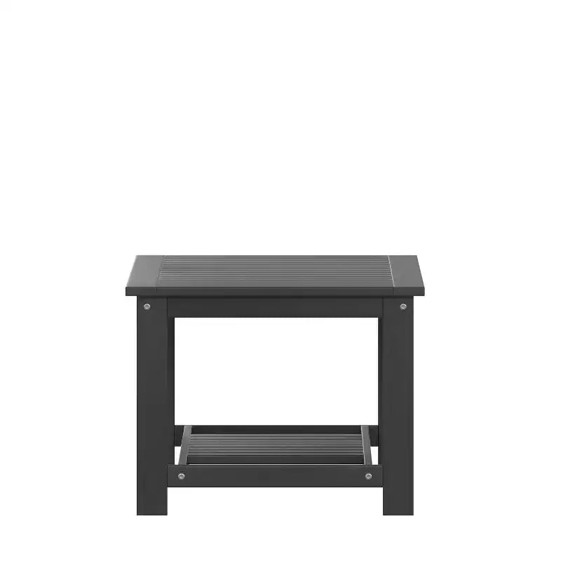 Tavolino da salotto Adirondack a due livelli in legno e resina sintetica Merrick Lane resistente a tutte le stagioni