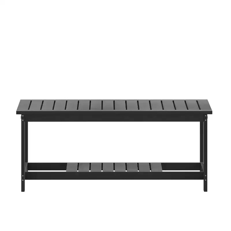 Tavolino da salotto Adirondack a due livelli in legno e resina sintetica Merrick Lane resistente a tutte le stagioni