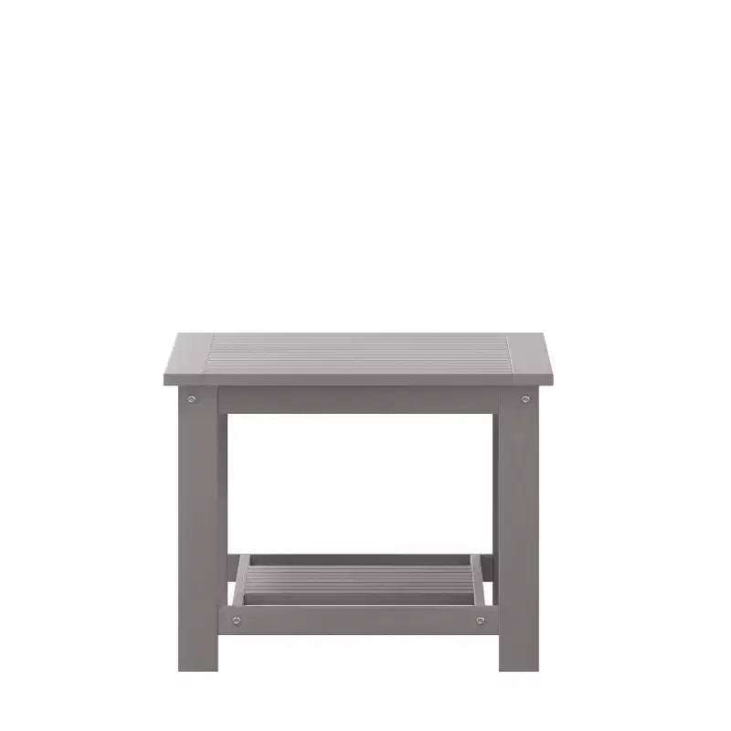 Tavolino da salotto Adirondack a due livelli in legno e resina sintetica Merrick Lane resistente a tutte le stagioni