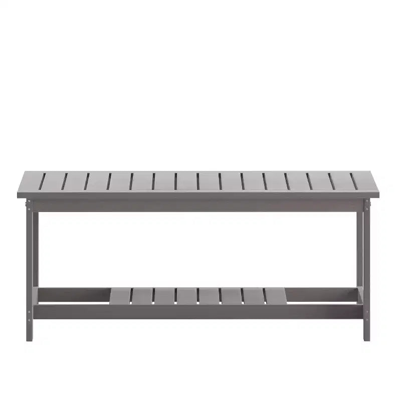 Tavolino da salotto Adirondack a due livelli in legno e resina sintetica Merrick Lane resistente a tutte le stagioni