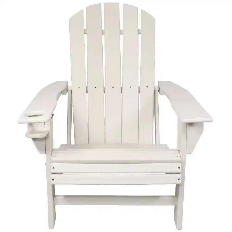 Sedia Adirondack da Esterno Stile Lago Sunnydaze con Portabicchieri