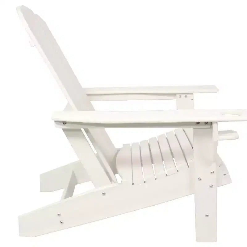 Sedia Adirondack da Esterno Stile Lago Sunnydaze con Portabicchieri