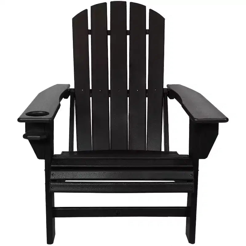 Sedia Adirondack da Esterno Stile Lago Sunnydaze con Portabicchieri