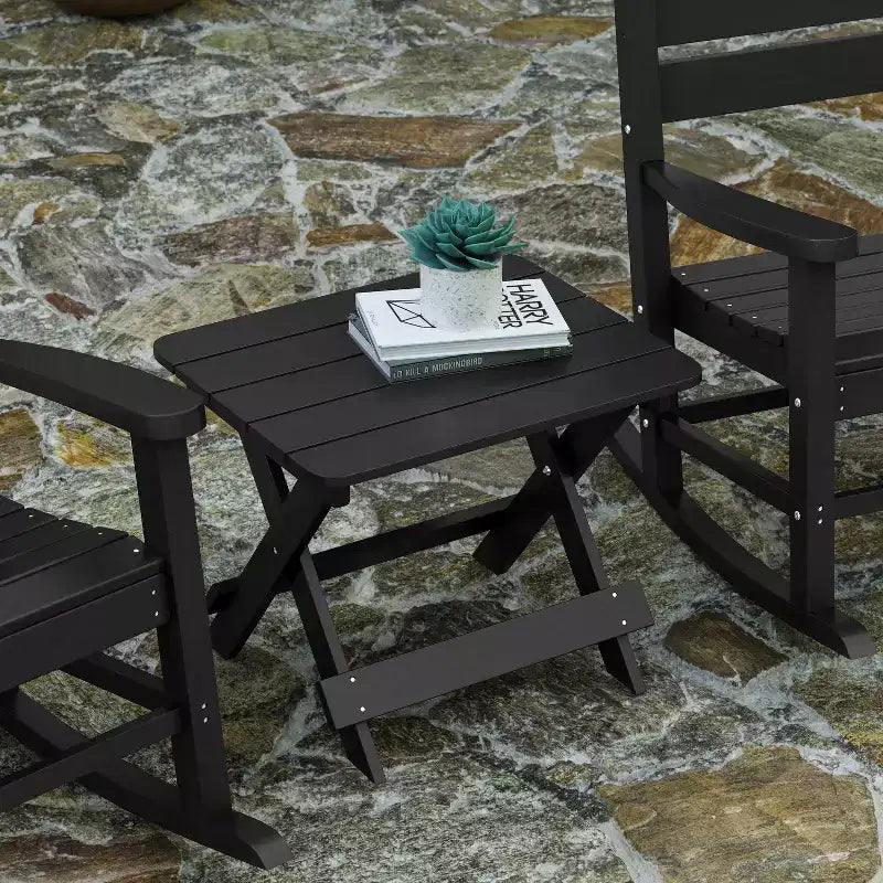Merrick Lane – Table d'appoint pliante d'extérieur, table d'appoint Adirondack portable tous temps en PEHD