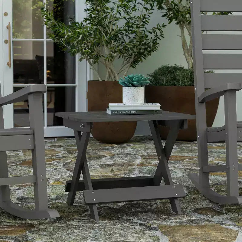 Merrick Lane – Table d'appoint pliante d'extérieur, table d'appoint Adirondack portable tous temps en PEHD