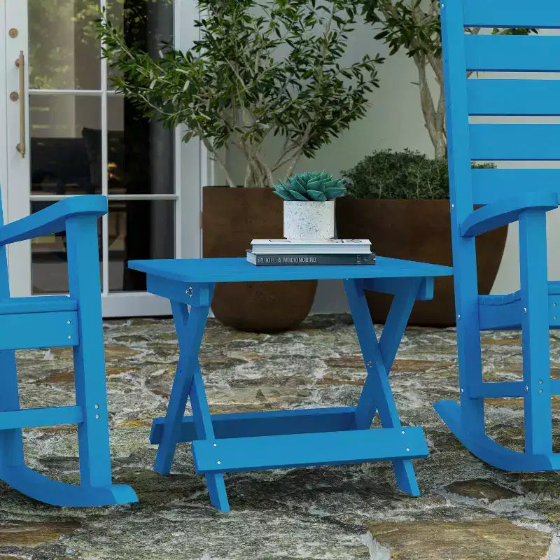 Merrick Lane – Table d'appoint pliante d'extérieur, table d'appoint Adirondack portable tous temps en PEHD