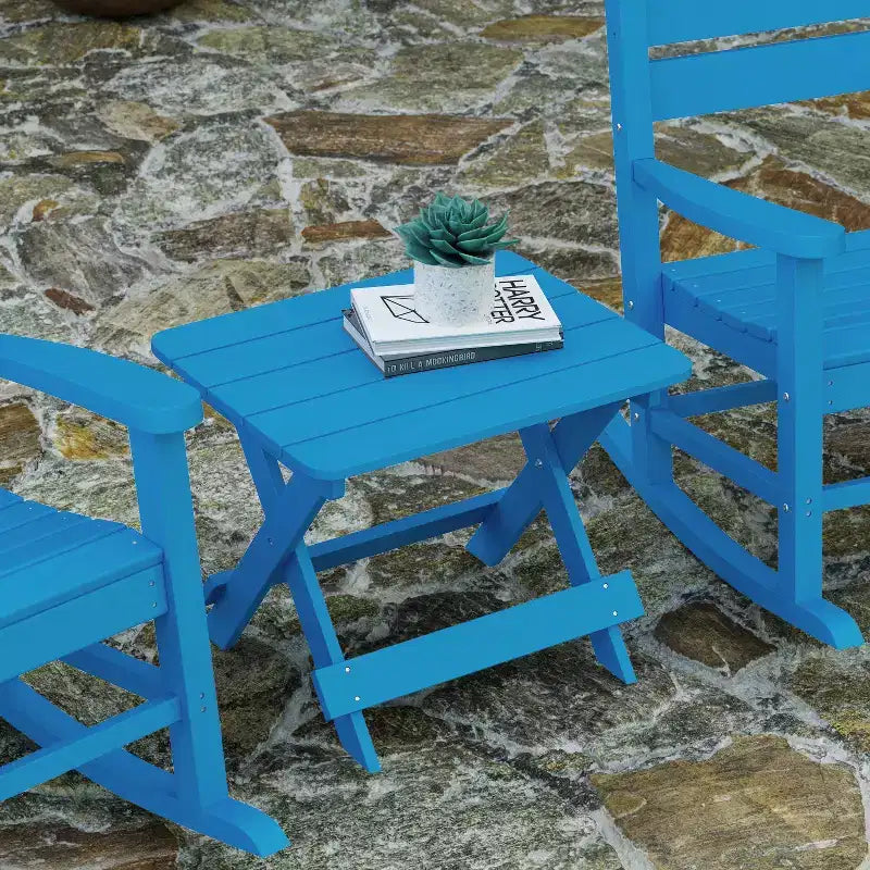 Merrick Lane – Table d'appoint pliante d'extérieur, table d'appoint Adirondack portable tous temps en PEHD