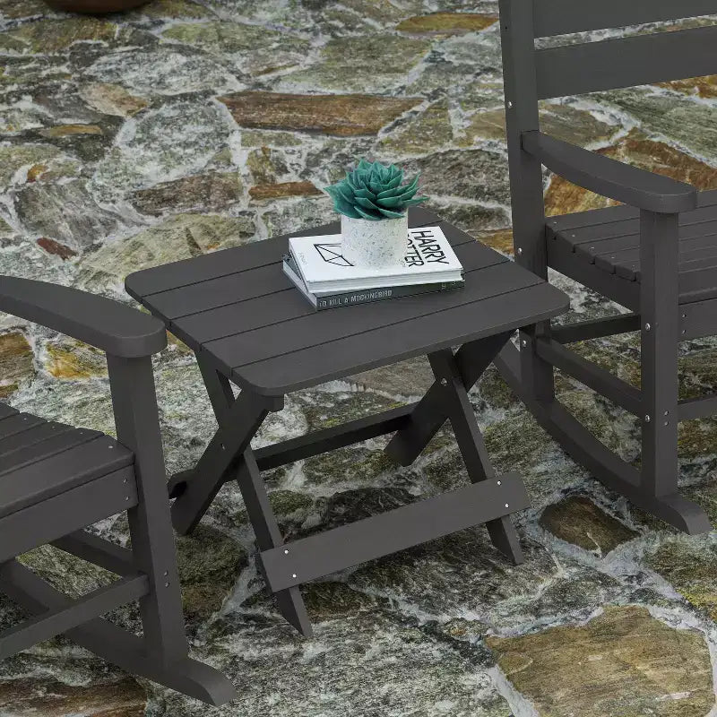 Merrick Lane – Table d'appoint pliante d'extérieur, table d'appoint Adirondack portable tous temps en PEHD
