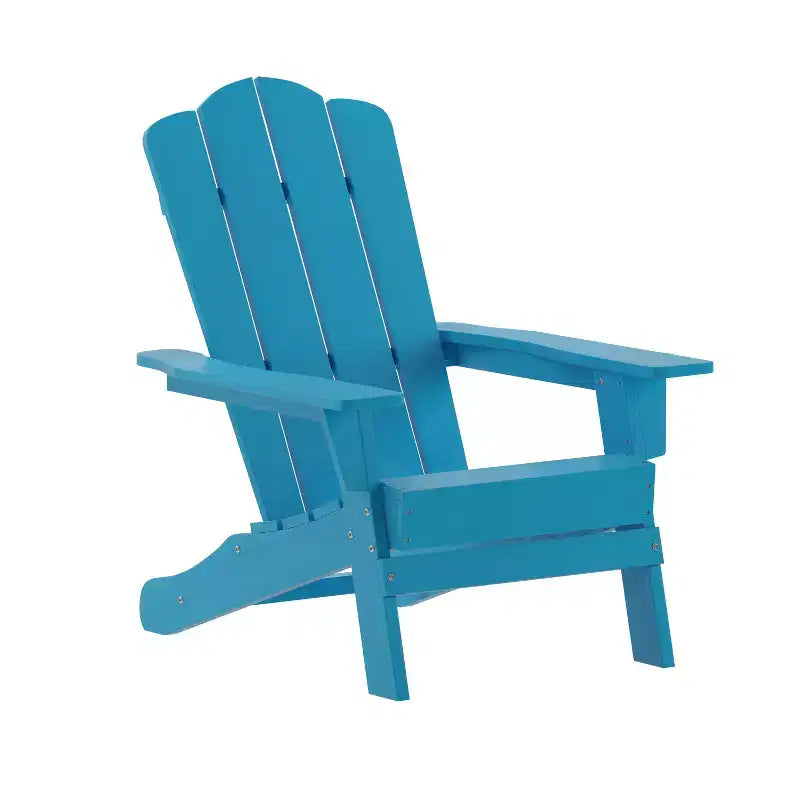 Emma and Oliver Set di 2 sedie Adirondack con portabicchieri, sedie Adirondack in HDPE resistenti alle intemperie