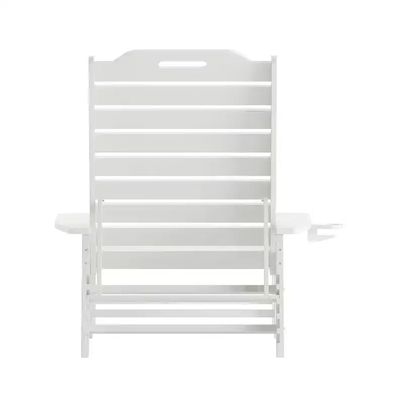 Flash Furniture Monterey Sedia a Sdraio Regolabile Adirondack con Portabicchieri - Sedia da Giardino in HDPE per Interni ed Esterni Resistente alle Intemperie
