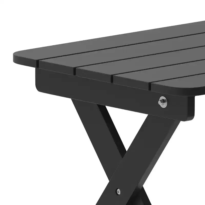 Tavolino laterale pieghevole per esterni Flash Furniture Halifax, tavolino laterale Adirondack portatile in HDPE per tutte le stagioni