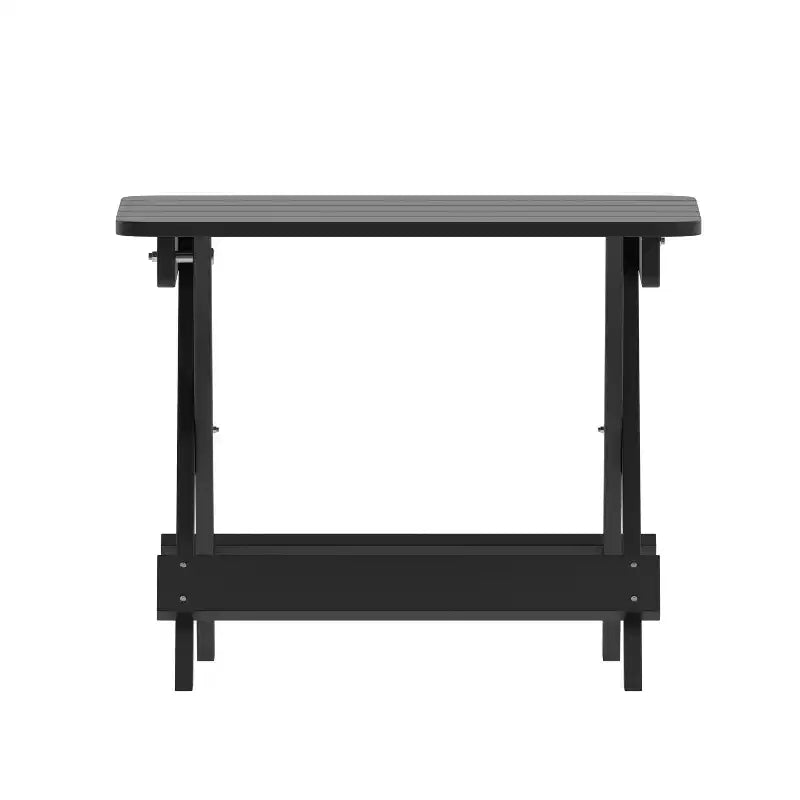 Tavolino laterale pieghevole per esterni Flash Furniture Halifax, tavolino laterale Adirondack portatile in HDPE per tutte le stagioni