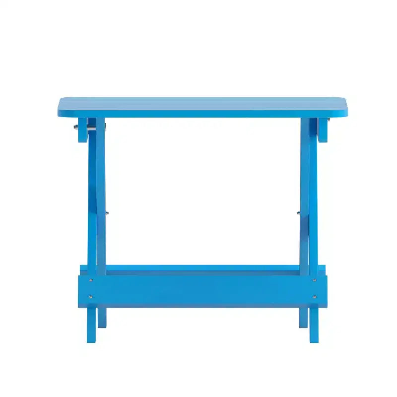 Tavolino laterale pieghevole per esterni Flash Furniture Halifax, tavolino laterale Adirondack portatile in HDPE per tutte le stagioni