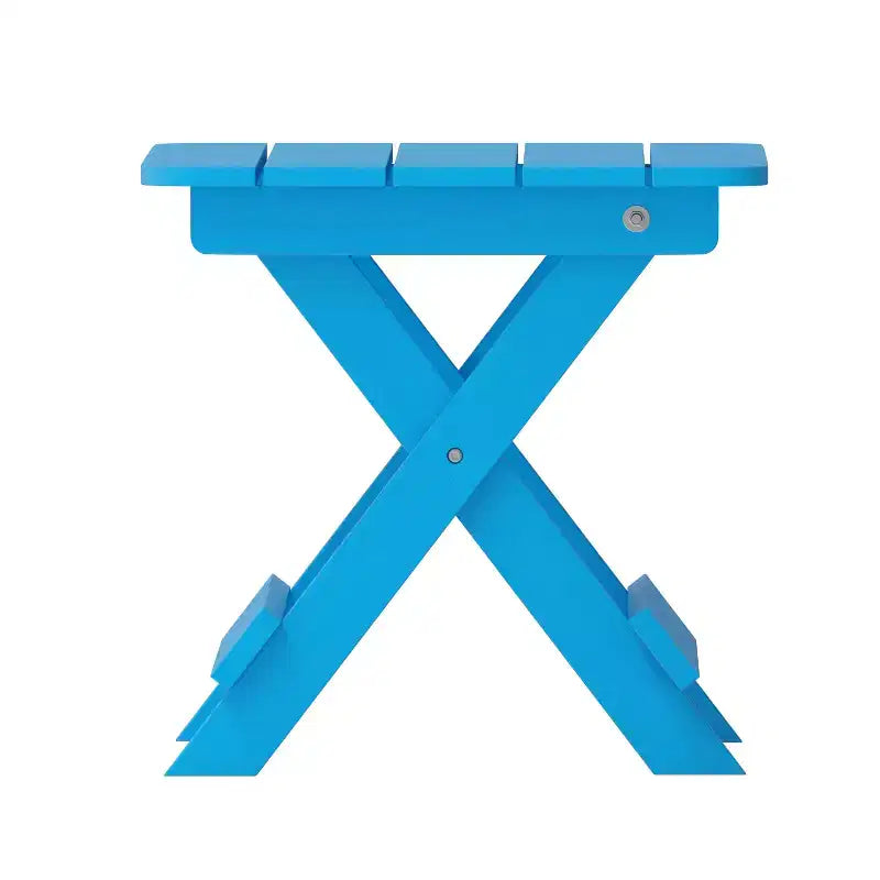 Tavolino laterale pieghevole per esterni Flash Furniture Halifax, tavolino laterale Adirondack portatile in HDPE per tutte le stagioni