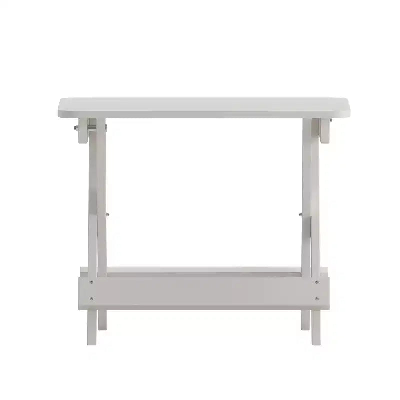 Tavolino laterale pieghevole per esterni Flash Furniture Halifax, tavolino laterale Adirondack portatile in HDPE per tutte le stagioni