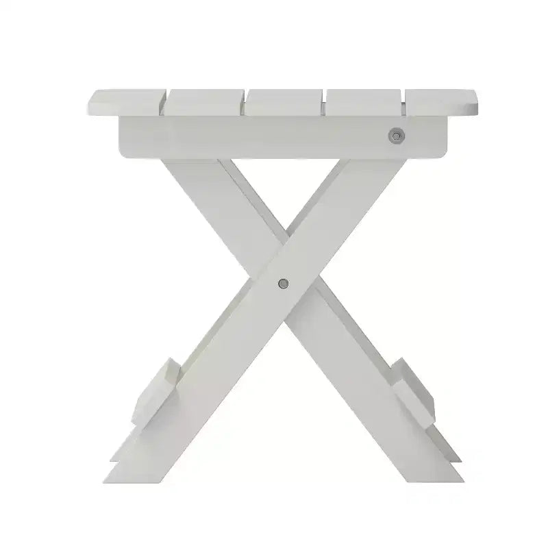 Tavolino laterale pieghevole per esterni Flash Furniture Halifax, tavolino laterale Adirondack portatile in HDPE per tutte le stagioni