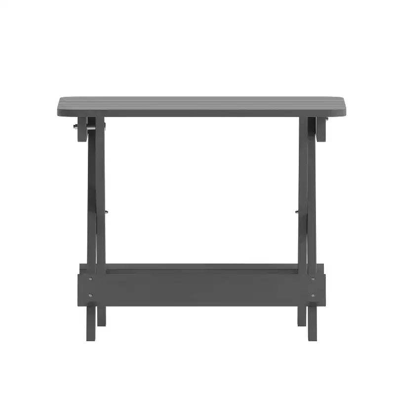 Tavolino laterale pieghevole per esterni Flash Furniture Halifax, tavolino laterale Adirondack portatile in HDPE per tutte le stagioni
