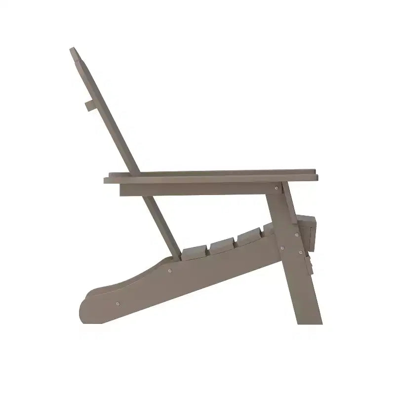 Flash Furniture Newport Sedia Adirondack con portabicchieri, sedia Adirondack in HDPE resistente alle intemperie