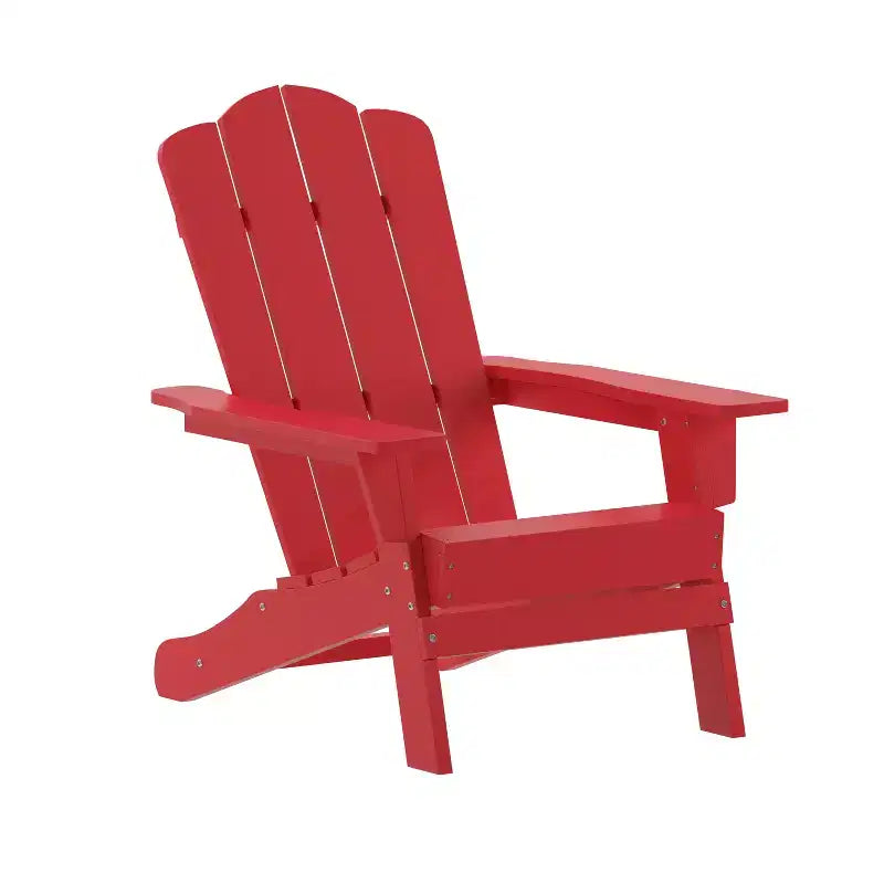 Flash Furniture Chaise Adirondack Newport avec porte-gobelet, Chaise Adirondack en PEHD résistante aux intempéries