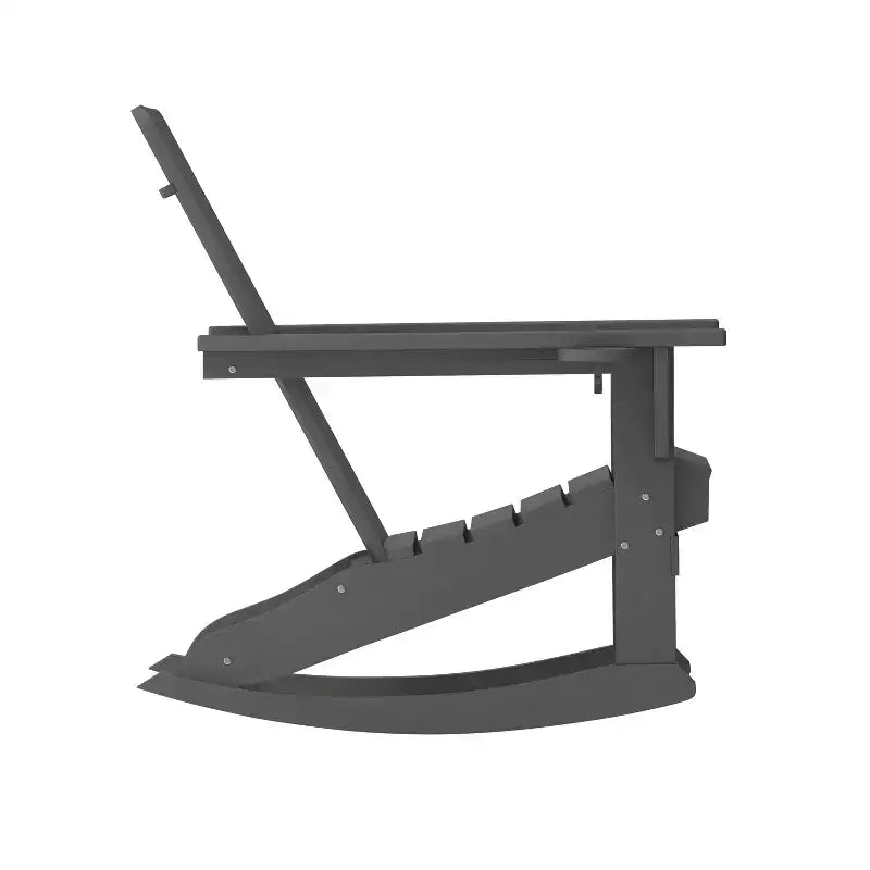 Sedia Adirondack Flash Furniture Halifax in HDPE con portabicchieri e poggiapiedi estraibile, sedia in HDPE per interni/esterni per tutte le stagioni