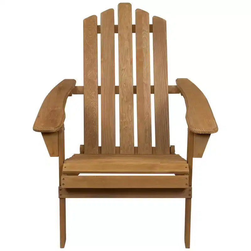 Chaise Adirondack pliante classique en bois teinté naturel Northlight 36