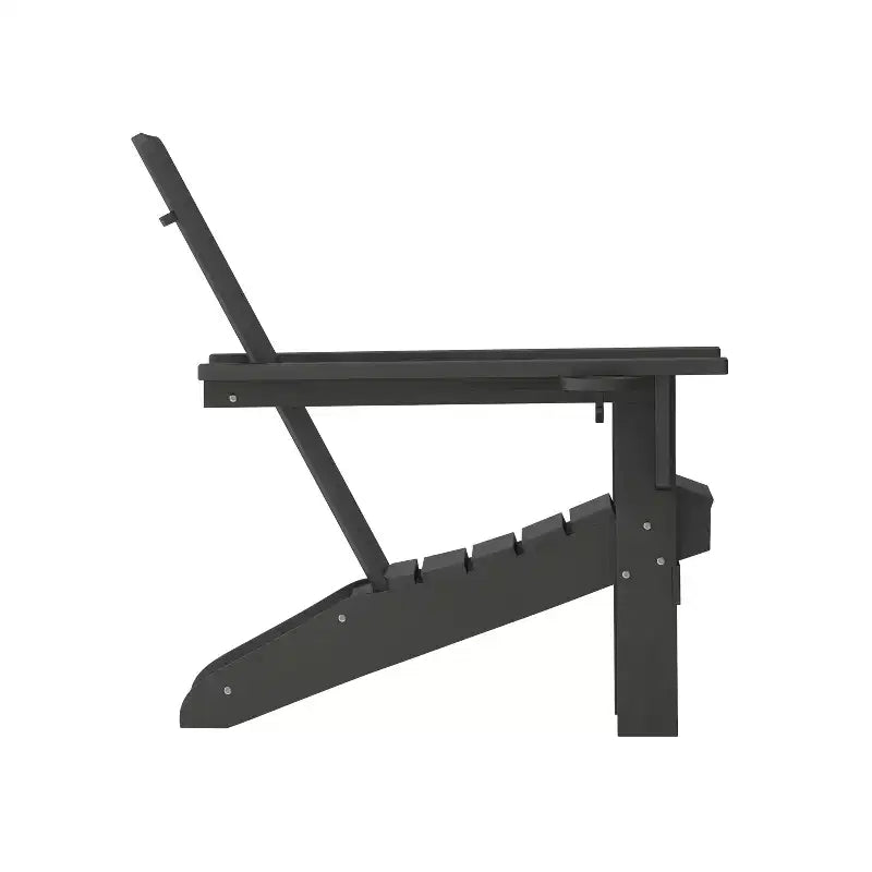 Flash Furniture Sedia Adirondack Halifax con Portabicchiere, Sedia Adirondack in HDPE Resistente alle Intemperie