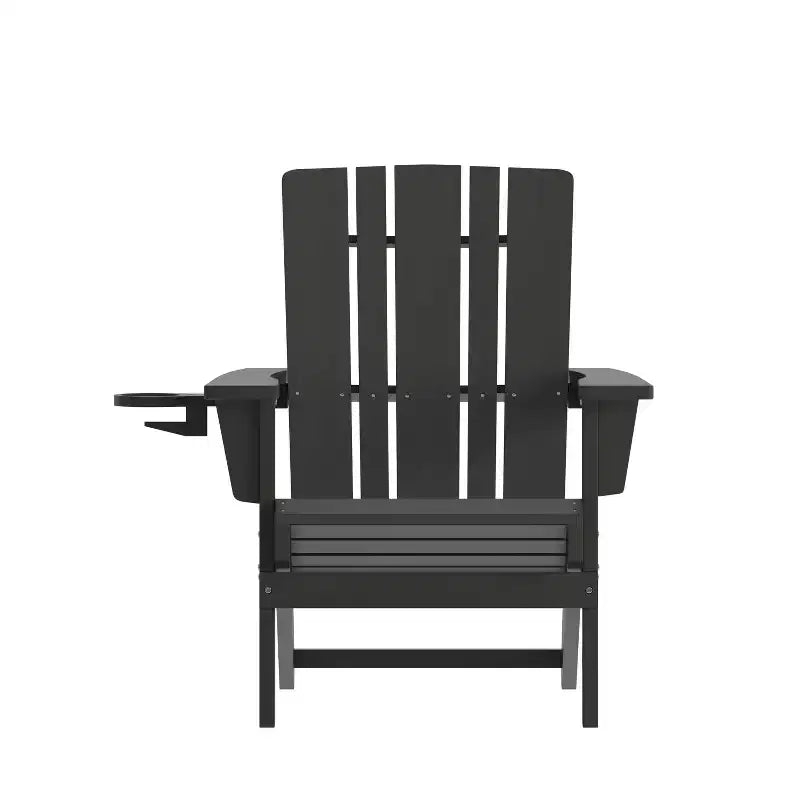 Flash Furniture Sedia Adirondack Halifax con Portabicchiere, Sedia Adirondack in HDPE Resistente alle Intemperie