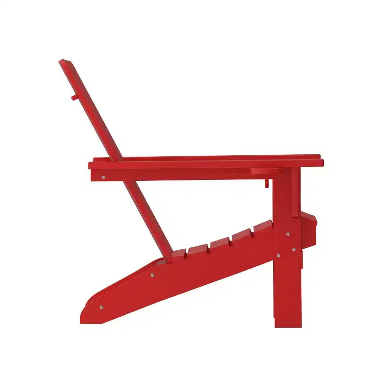 Flash Furniture Sedia Adirondack Halifax con Portabicchiere, Sedia Adirondack in HDPE Resistente alle Intemperie