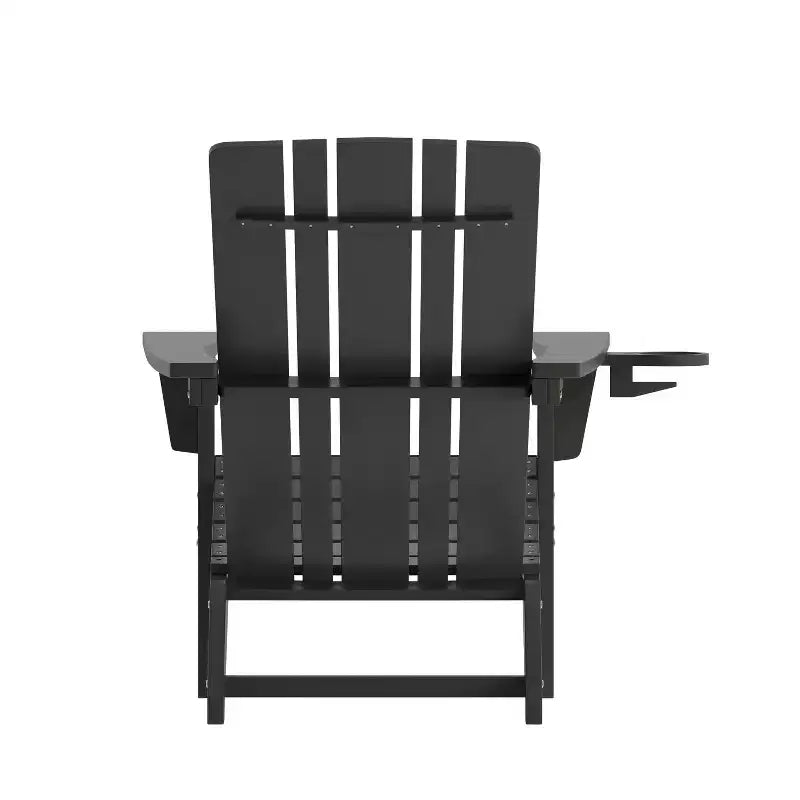 Flash Furniture Sedia Adirondack Halifax con Portabicchiere, Sedia Adirondack in HDPE Resistente alle Intemperie