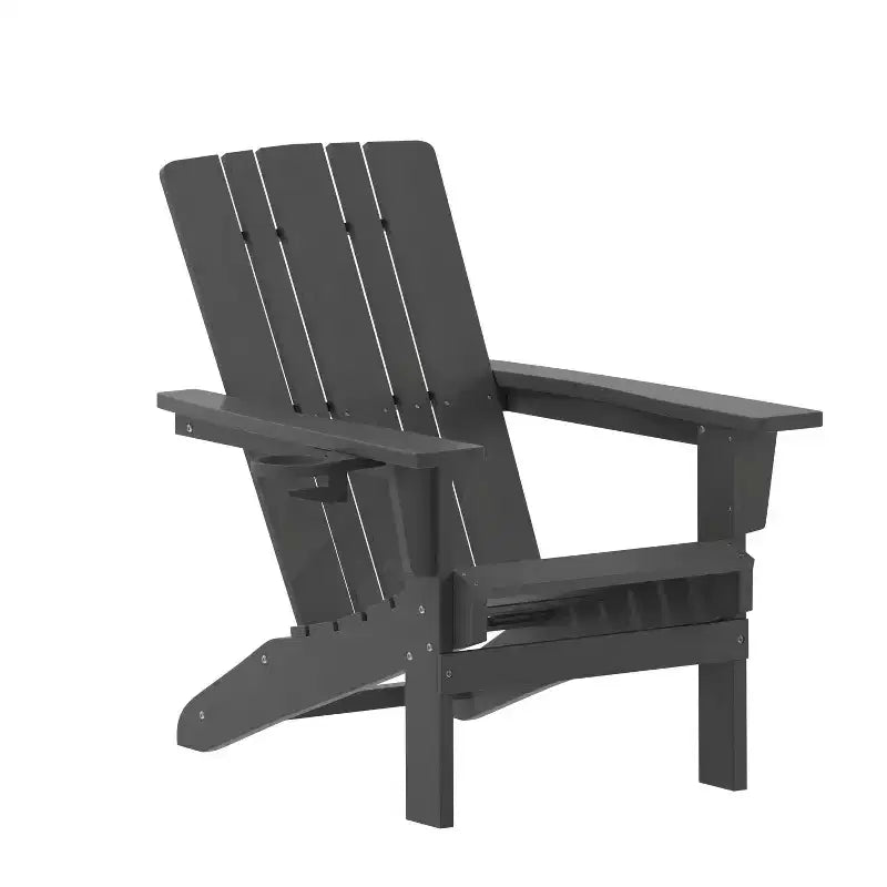 Chaise Adirondack Halifax Flash Furniture avec porte-gobelet, Chaise Adirondack en PEHD résistant aux intempéries