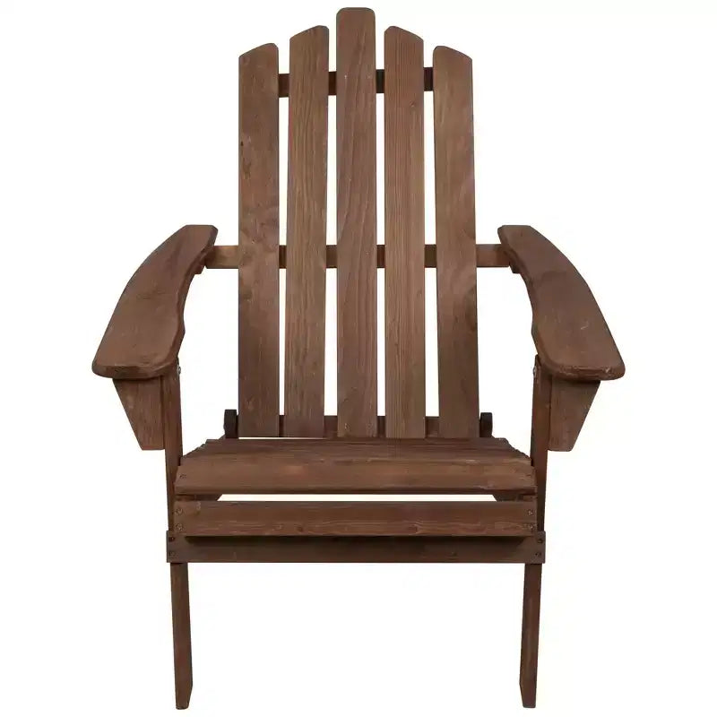 Sedia Adirondack pieghevole classica in legno marrone Northlight 36