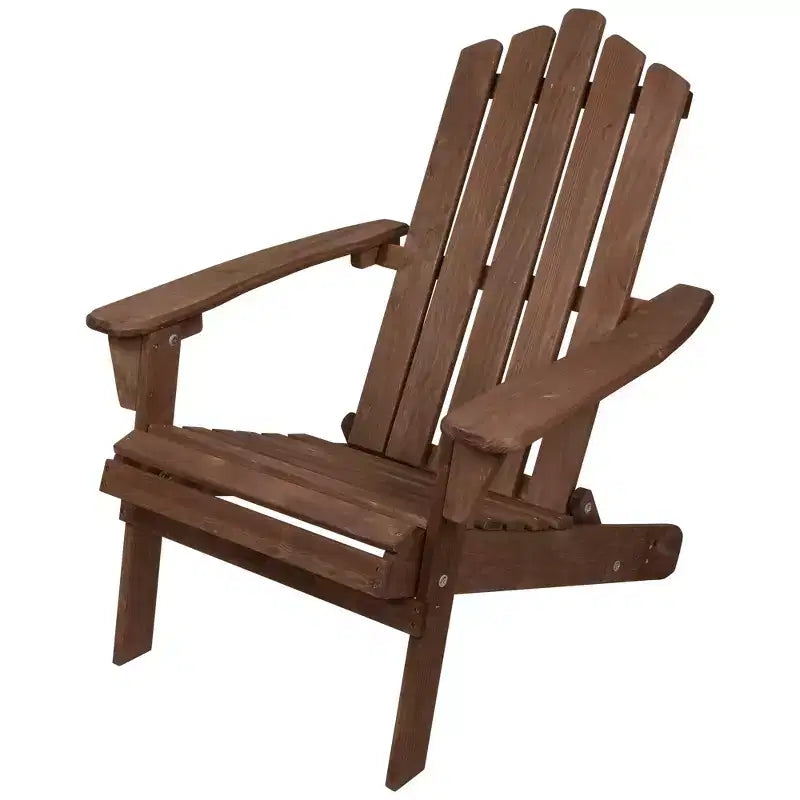 Sedia Adirondack pieghevole classica in legno marrone Northlight 36