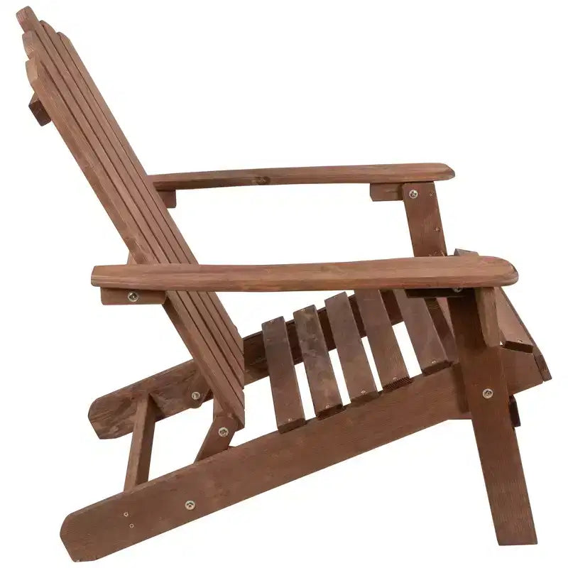 Sedia Adirondack pieghevole classica in legno marrone Northlight 36