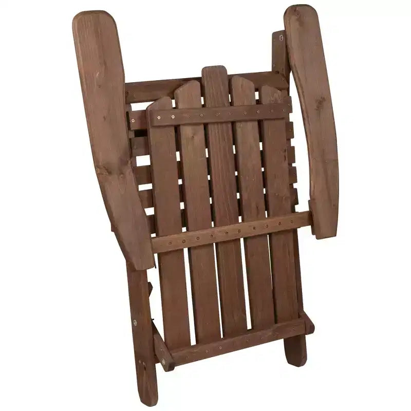 Sedia Adirondack pieghevole classica in legno marrone Northlight 36