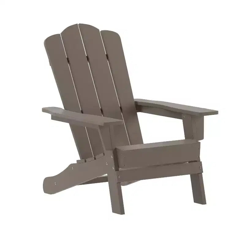 Emma et Oliver Lot de 4 chaises Adirondack avec porte-gobelets, chaises Adirondack en HDPE résistant aux intempéries