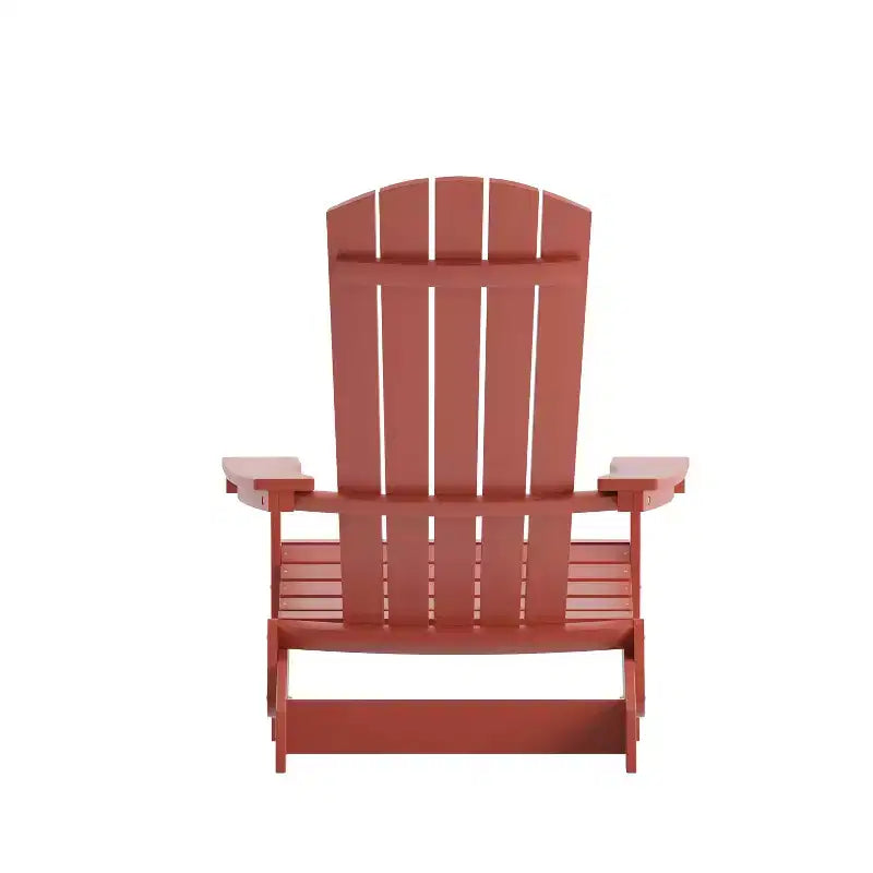 Emma e Oliver Set di 4 Sedie Pieghevoli Adirondack in Poliresina per Interni/Esterni, Sedie Resistenti alle Intemperie per Portico, Patio o Veranda