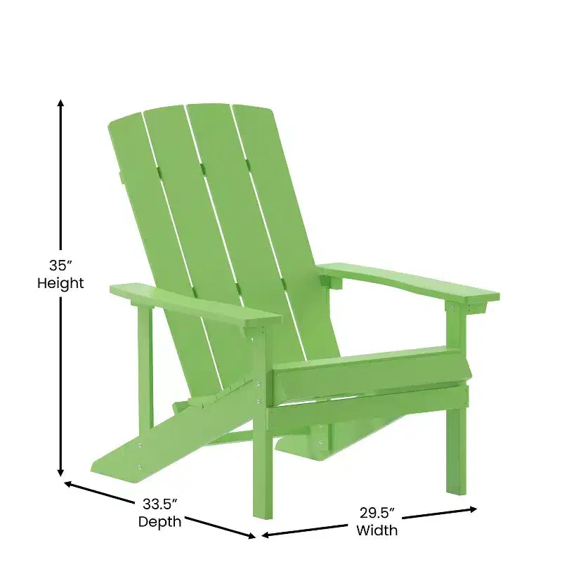 Sedia Adirondack Merrick Lane in legno di poliresina per tutte le stagioni