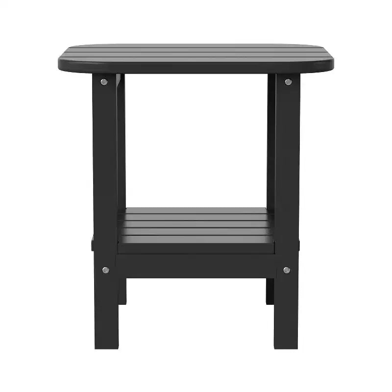 Tavolino laterale Adirondack a due livelli in poliresina Emma and Oliver - Resistente a tutte le condizioni atmosferiche per uso interno/esterno