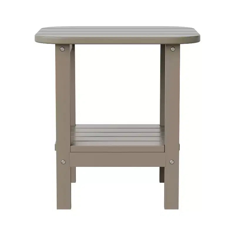 Tavolino laterale Adirondack a due livelli in poliresina Emma and Oliver - Resistente a tutte le condizioni atmosferiche per uso interno/esterno