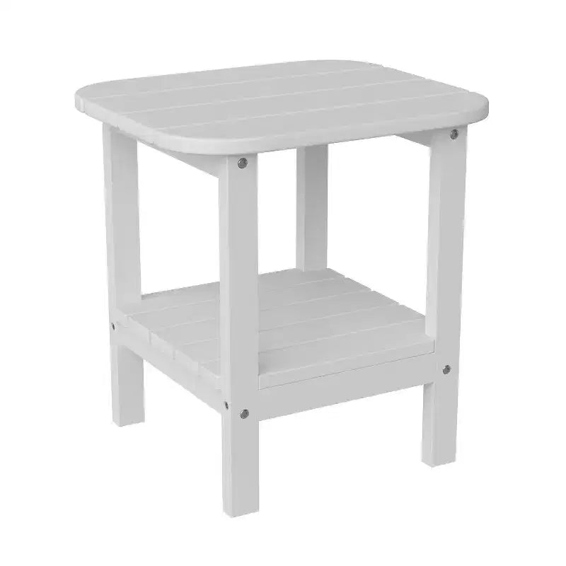 Table d'appoint Adirondack à deux niveaux en polyrésine Emma et Oliver - Résistante aux intempéries pour usage intérieur/extérieur
