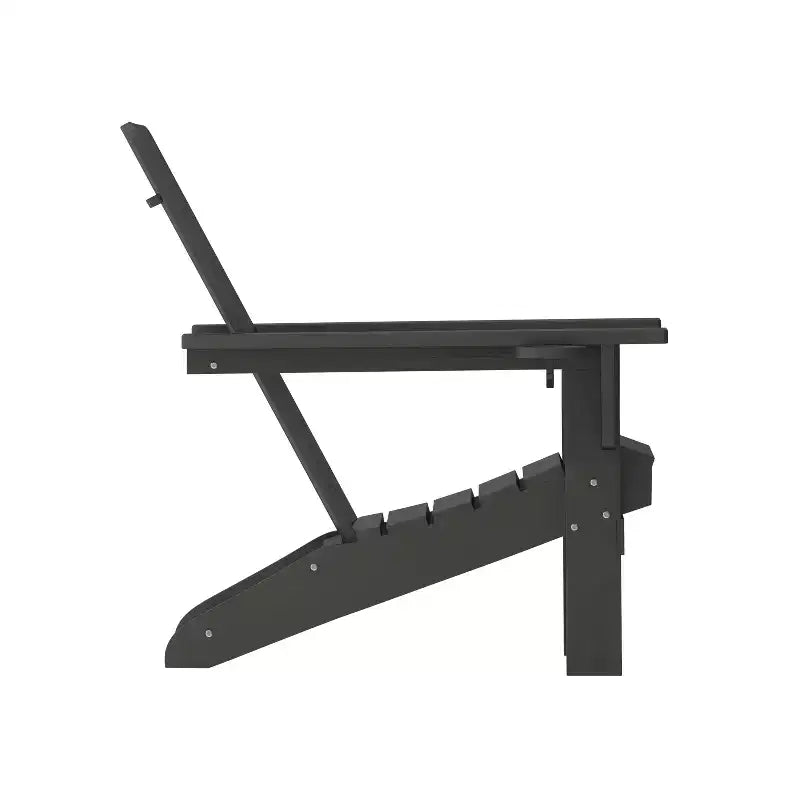 Sedia Adirondack Emma e Oliver con portabicchieri, sedia Adirondack in HDPE resistente alle intemperie