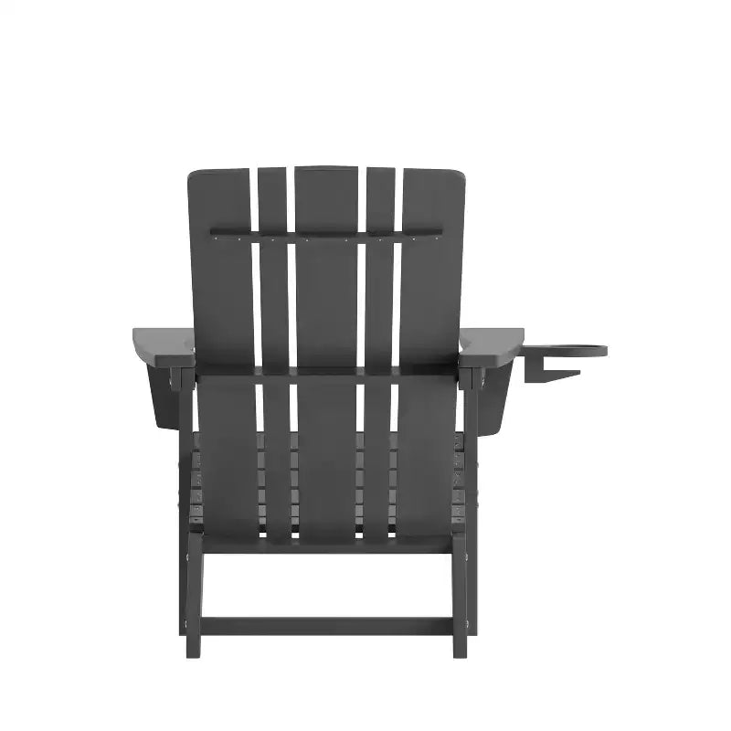 Sedia Adirondack Emma e Oliver con portabicchieri, sedia Adirondack in HDPE resistente alle intemperie