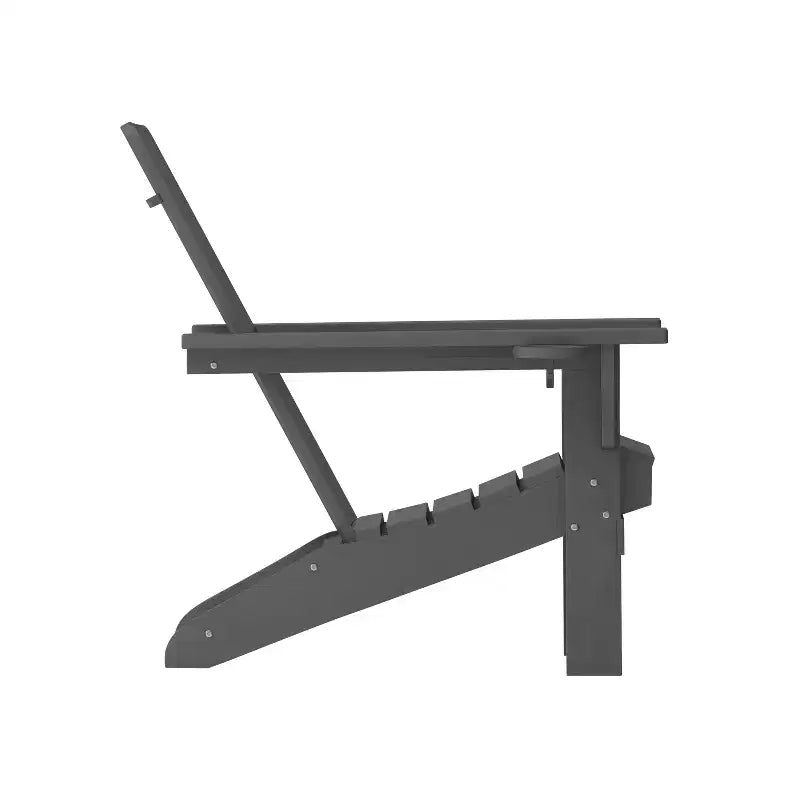 Sedia Adirondack Emma e Oliver con portabicchieri, sedia Adirondack in HDPE resistente alle intemperie